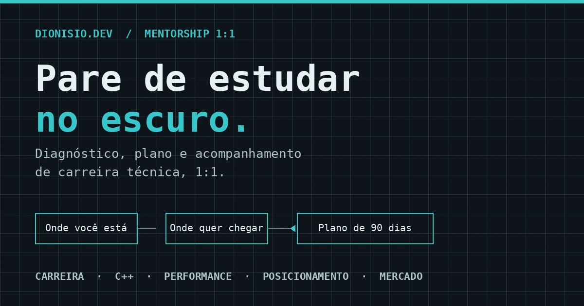 Sessão de mentoria técnica 1:1